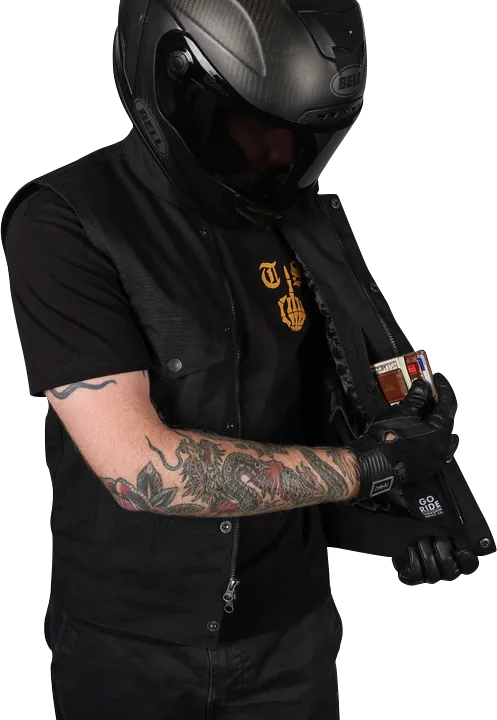 Thrashin Supply Co. Nightrider v2 Riding Vest - Black - 3XL - Additional View 10