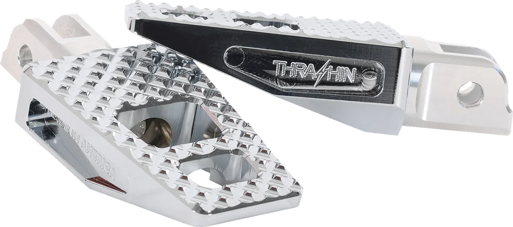 Thrashin Supply Co. P-54 Footpegs - Front - Chrome - Main Product View