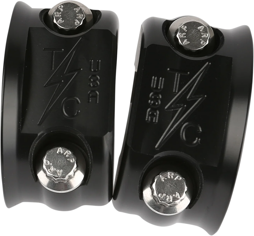 Thrashin Supply Co. Perch Clamps - Clutch/Brake - Black - Main Product View
