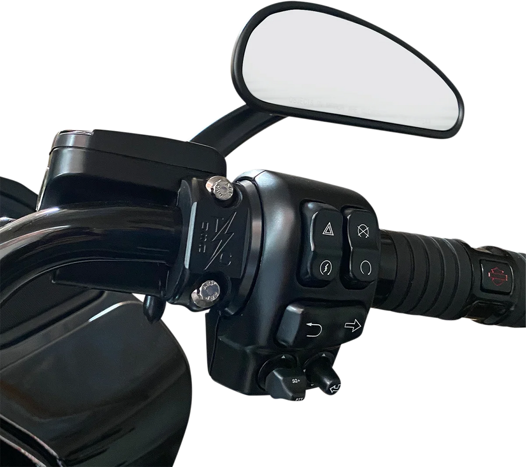 Thrashin Supply Co. Perch Clamps - Clutch/Brake - Black - Side View