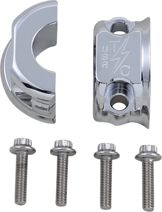 Thrashin Supply Co. Perch Clamps - Clutch/Brake - Black - Detail View