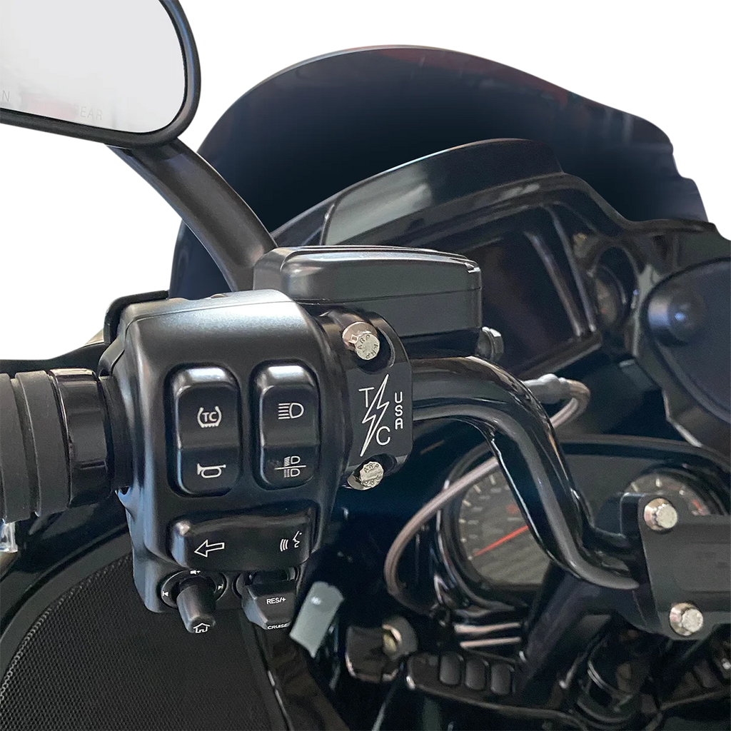 Thrashin Supply Co. Perch Clamps - Clutch/Brake - Twice Cut - Side View