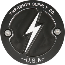 Load image into Gallery viewer, Thrashin Supply Co. Points Cover - Dished - Black - M8 - Main Product View