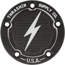 Load image into Gallery viewer, Thrashin Supply Co. Points Cover - Dished - Black - Twin Cam - Main Product View