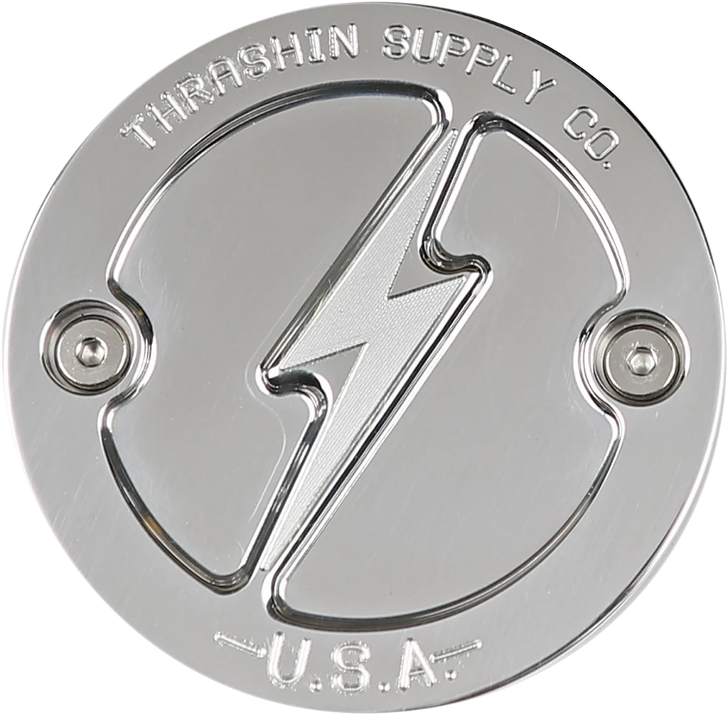 Thrashin Supply Co. Points Cover - Dished - Polished - M8 - Main Product View