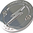 Load image into Gallery viewer, Thrashin Supply Co. Points Cover - Dished - Polished - M8 - Side View