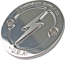 Load image into Gallery viewer, Thrashin Supply Co. Points Cover - Dished - Polished - M8 - Side View