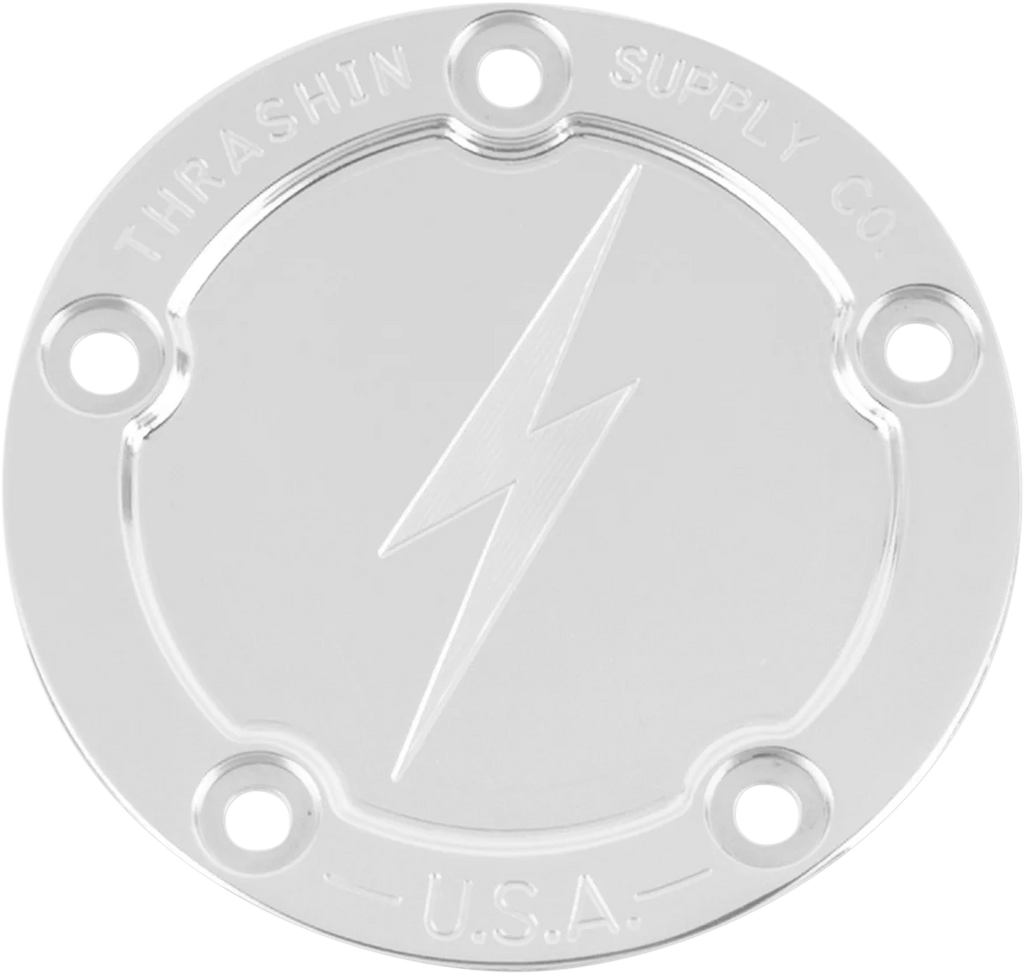 Thrashin Supply Co. Points Cover - Dished - Polished - Twin Cam - Main Product View