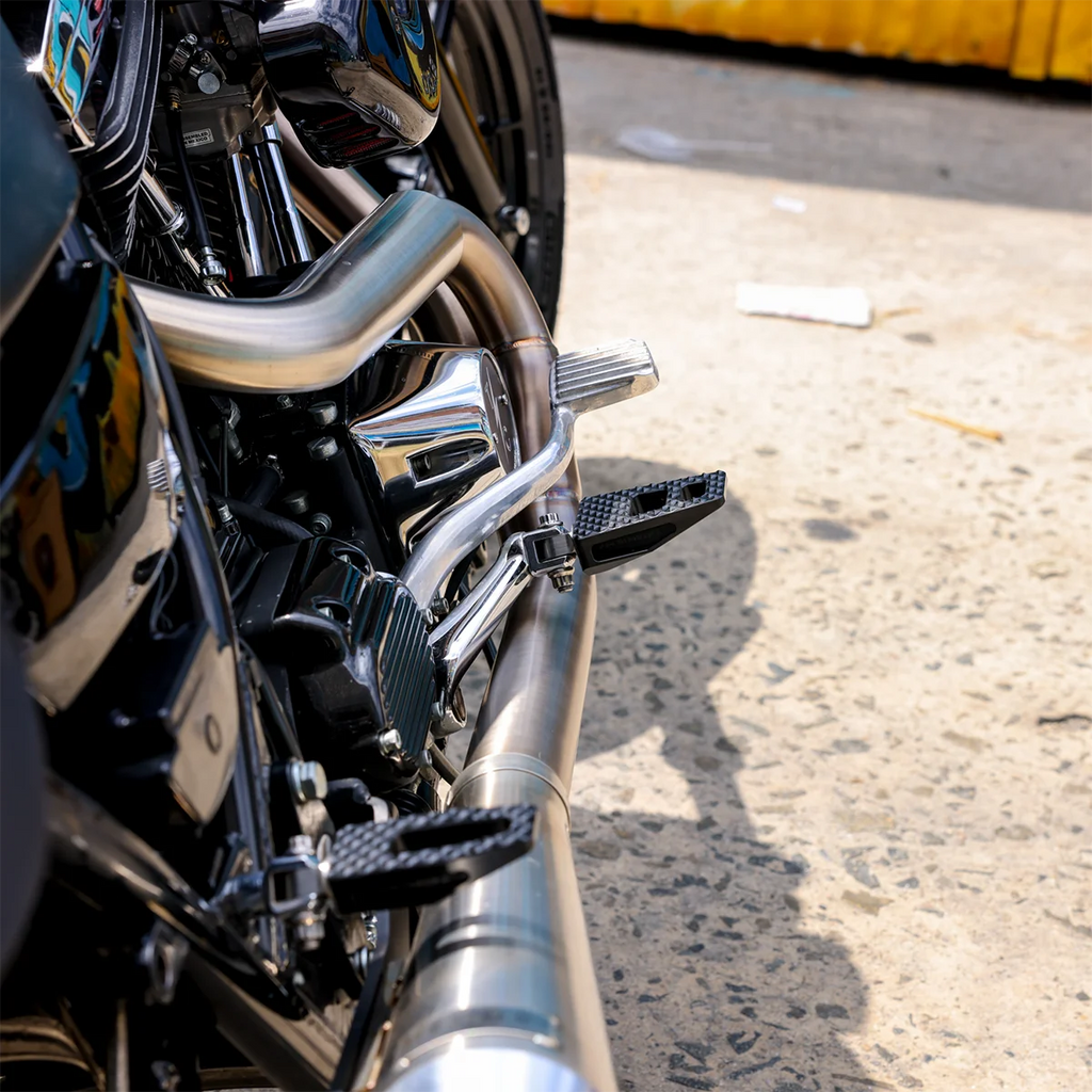 Thrashin Supply Co. Rear P-54 Slim Footpegs - Black - Side View