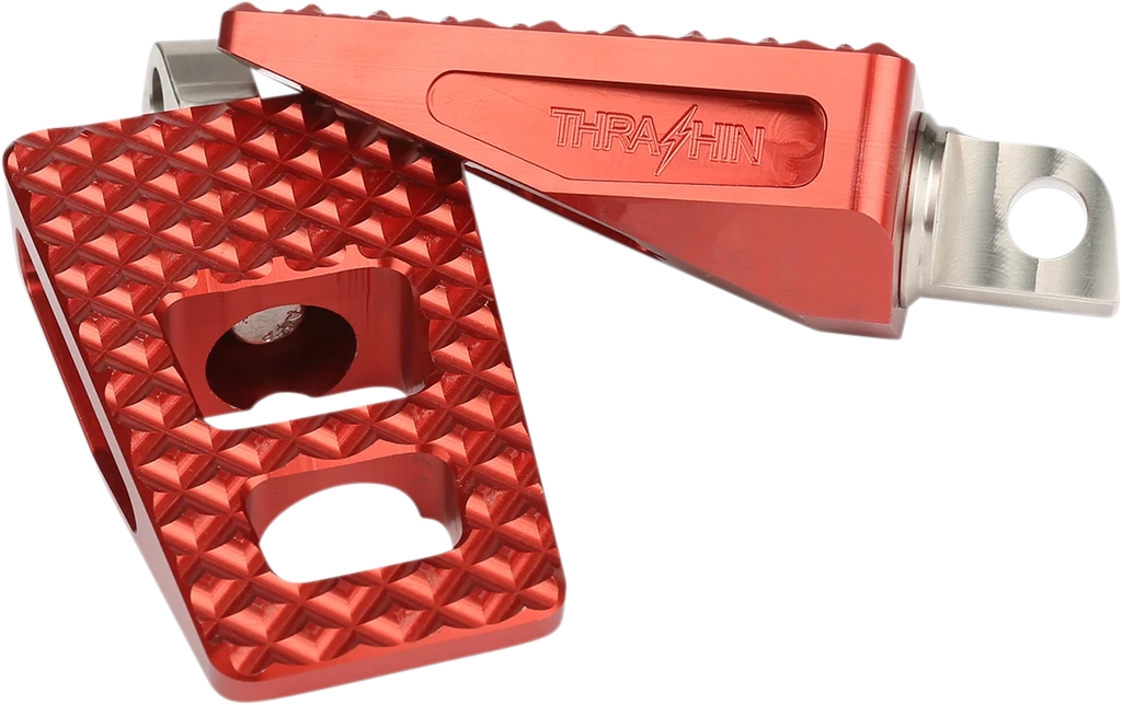 Thrashin Supply Co. Rear P-54 Slim Footpegs - Black - Detail View