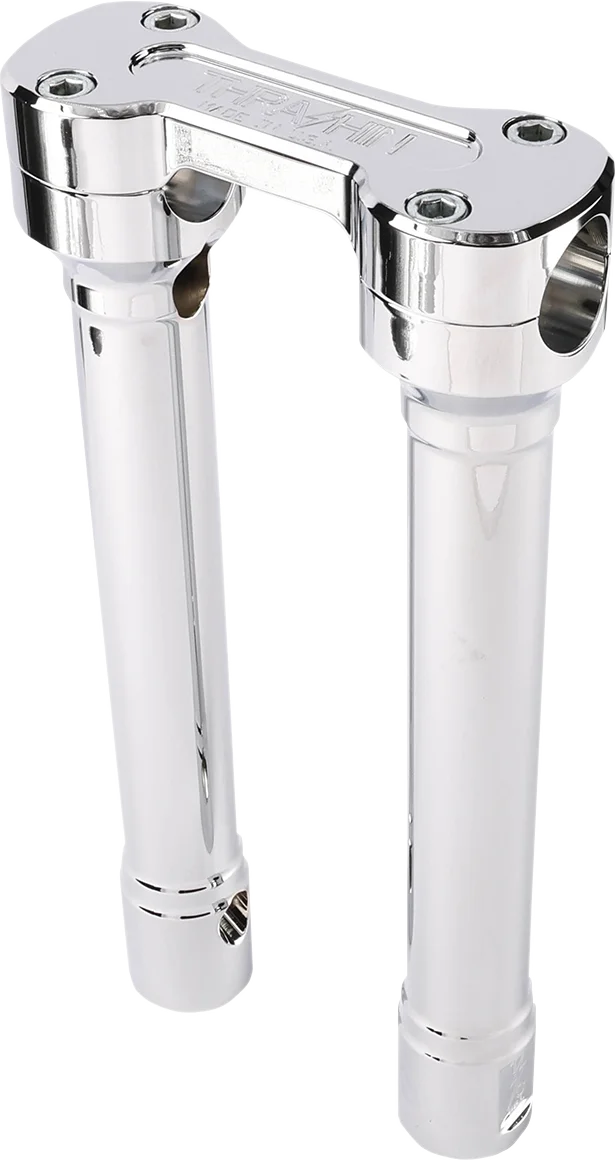 Thrashin Supply Co. Risers - Hole Shot - 8" - Chrome - Detail View
