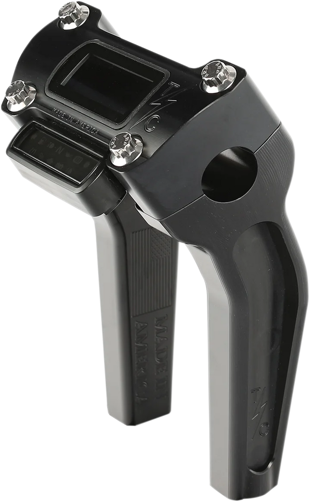 Thrashin Supply Co. Risers - Pull Back - 6-1/2" - Gauge Cutout - Black - Main Product View