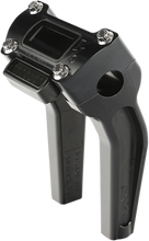 Load image into Gallery viewer, Thrashin Supply Co. Risers - Pull Back - 6-1/2" - Gauge Cutout - Black - Main Product View