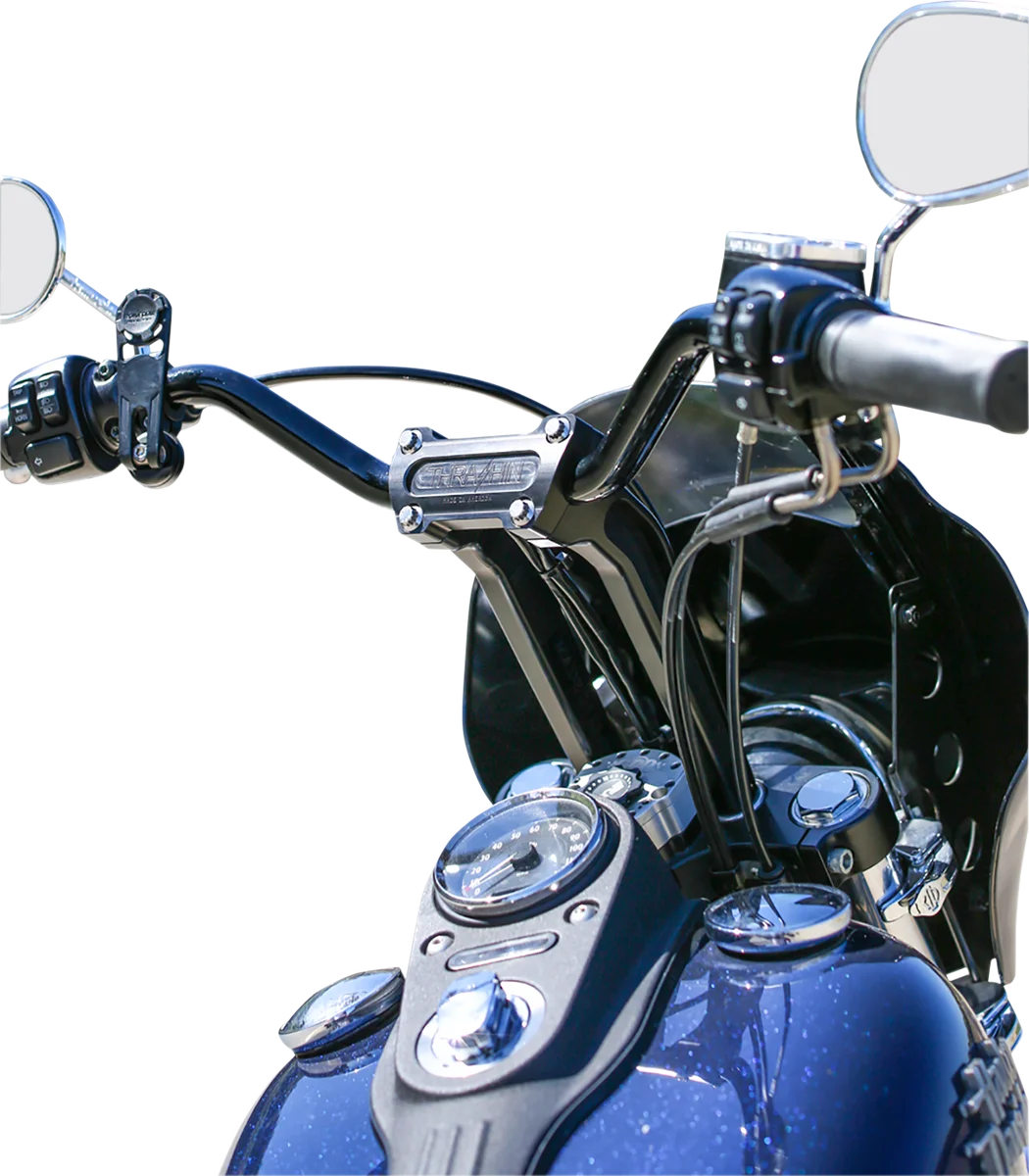 Thrashin Supply Co. Risers - Pull Back - 9-1/2" - Black - Side View