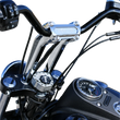 Load image into Gallery viewer, Thrashin Supply Co. Risers - Pull Back - 9-1/2" - Chrome - Side View