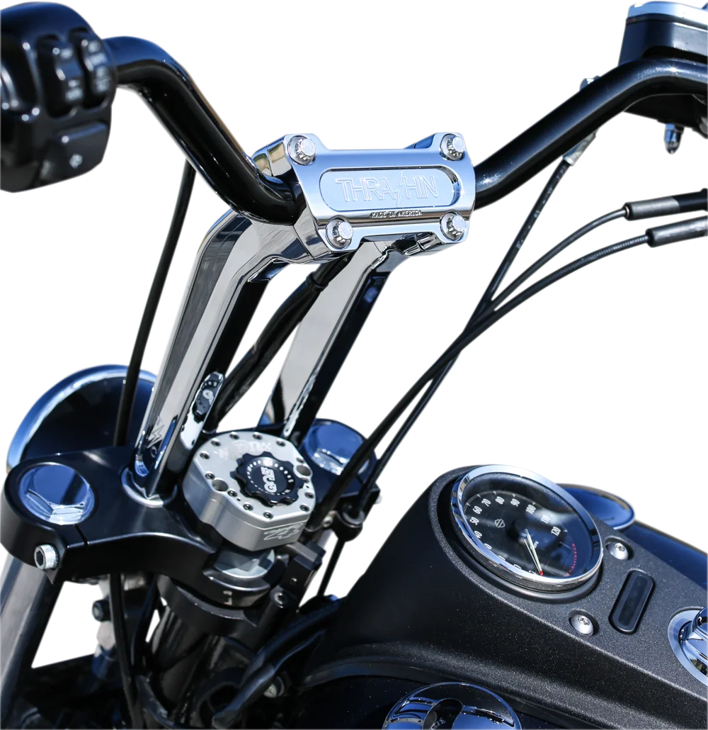 Thrashin Supply Co. Risers - Pull Back - 9-1/2" - Chrome - Side View