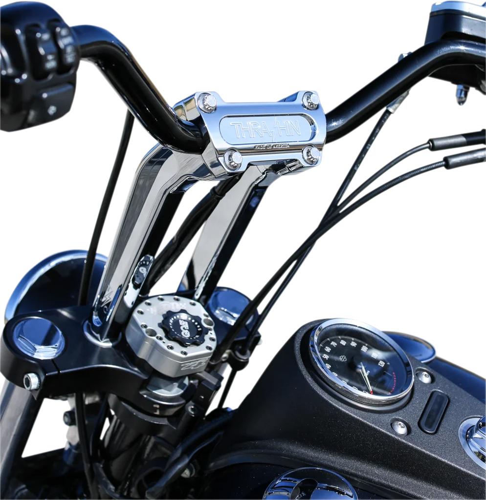 Thrashin Supply Co. Risers - Pull Back - 9-1/2" - Chrome - Side View