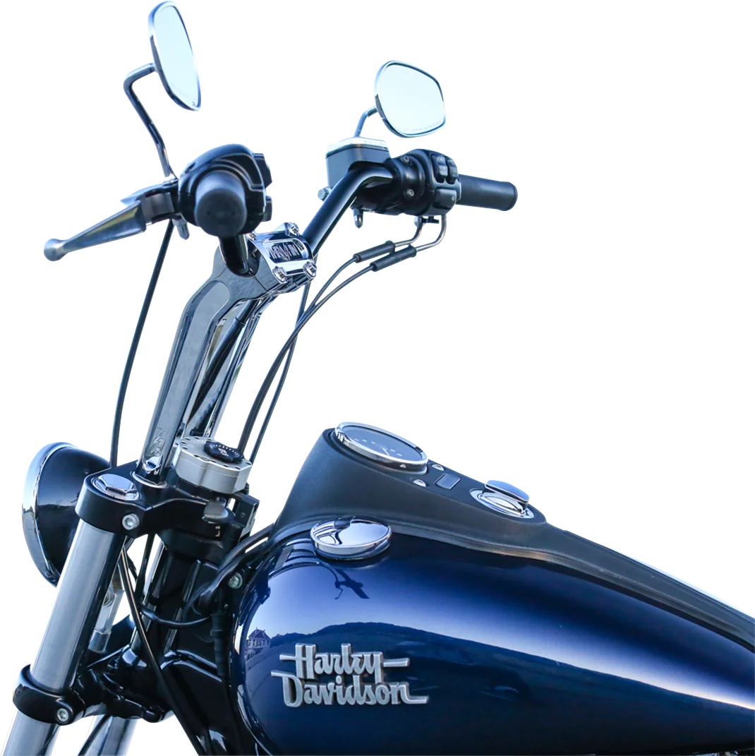 Thrashin Supply Co. Risers - Pull Back - 9-1/2" - Chrome - Back View