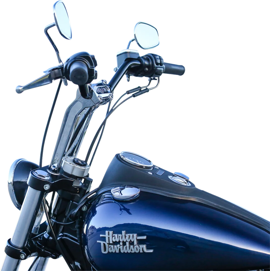 Thrashin Supply Co. Risers - Pull Back - 9-1/2" - Chrome - Back View