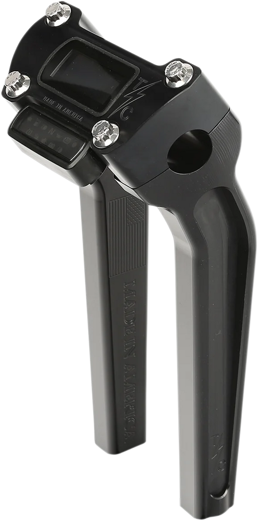 Thrashin Supply Co. Risers - Pull Back - 9-1/2" - Gauge Cutout - Black - Main Product View