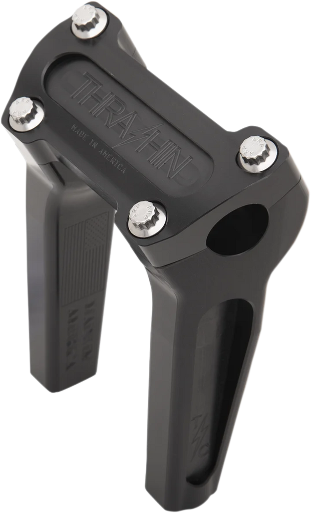 Thrashin Supply Co. Risers - Straight - 6" - Black - Main Product View