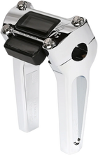 Load image into Gallery viewer, Thrashin Supply Co. Risers - Straight - 6" - Gauge Cutout - Chrome - Main Product View