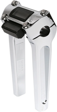 Load image into Gallery viewer, Thrashin Supply Co. Risers - Straight - 8" - Gauge Cutout - Chrome - Main Product View