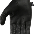 Load image into Gallery viewer, Thrashin Supply Co. Siege Leather Gloves - Black - Large - Side View