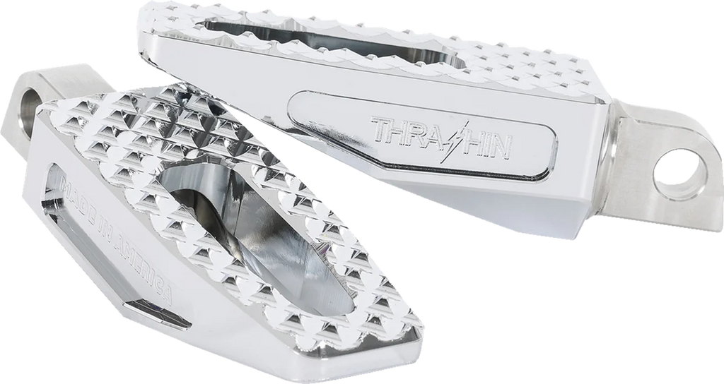 Thrashin Supply Co. Slim P-54 Footpegs - Front/Rear - Chrome - Main Product View