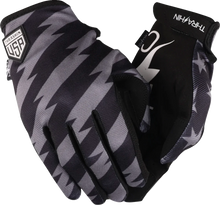 Load image into Gallery viewer, Thrashin Supply Co. Stars &amp; Bolts Stealth Gloves - Black/Gray - Small - Main Product View