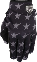 Load image into Gallery viewer, Thrashin Supply Co. Stars &amp; Bolts Stealth Gloves - Black/Gray - Small - Side View