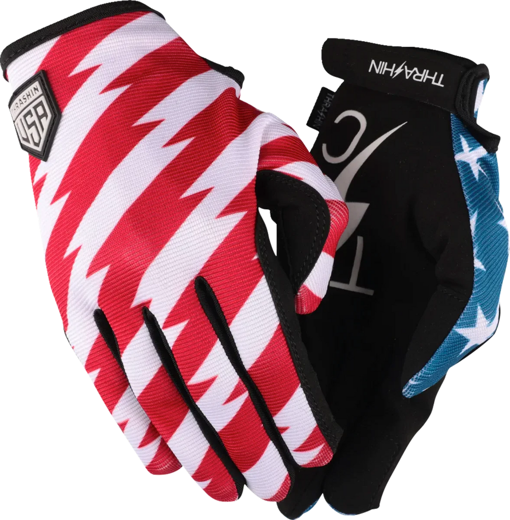 Thrashin Supply Co. Stars & Bolts Stealth Gloves - Black/Gray - Small - Additional View 5