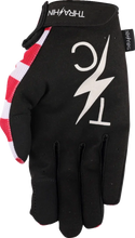 Load image into Gallery viewer, Thrashin Supply Co. Stars &amp; Bolts Stealth Gloves - Red/Blue - Large - Back View