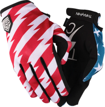 Load image into Gallery viewer, Thrashin Supply Co. Stars &amp; Bolts Stealth Gloves - Red/Blue - Medium - Main Product View