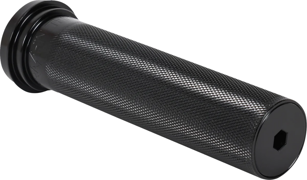 Thrashin Supply Co. Throttle Tube - Knurled - 1" - TBW - Back View