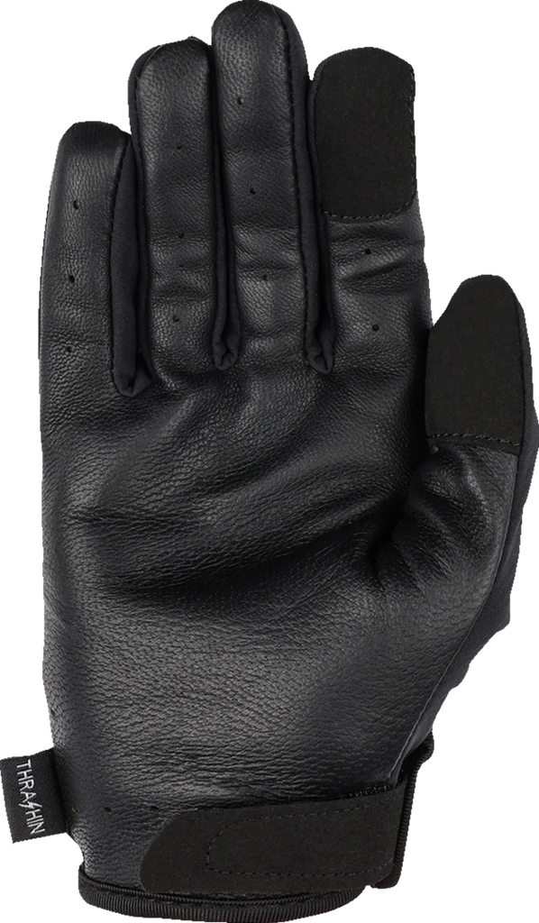 Thrashin Supply Co. Windbreaker Stealth Gloves - Black - Medium - Back View