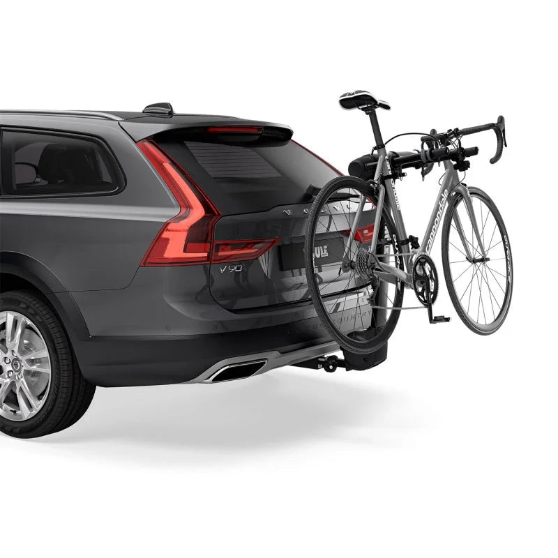 Thule Apex XT 2 - Hanging Hitch Bike Rack w/HitchSwitch Tilt-Down (Up to 2 Bikes) - Black - Installation View
