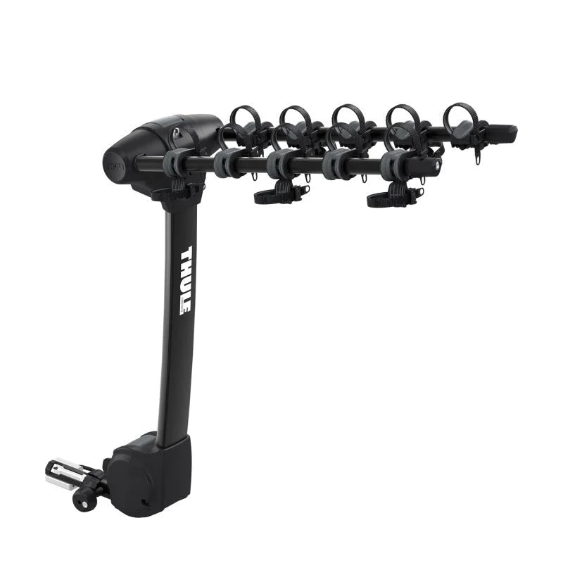 Thule Apex XT 5 - Hanging Hitch Bike Rack w/HitchSwitch Tilt-Down (Up to 5 Bikes) - Black - Side View
