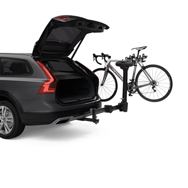 Thule Apex XT Swing 4 - Hanging Hitch Bike Rack w/Swing-Away Arm (Up to 4 Bikes) - Black - Back View