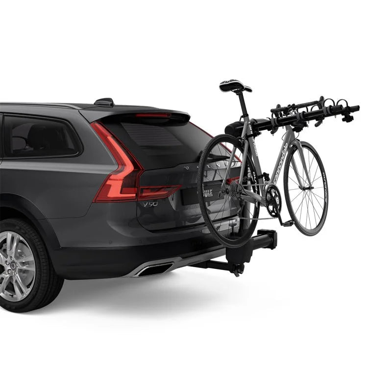 Thule Apex XT Swing 4 - Hanging Hitch Bike Rack w/Swing-Away Arm (Up to 4 Bikes) - Black - Installation View