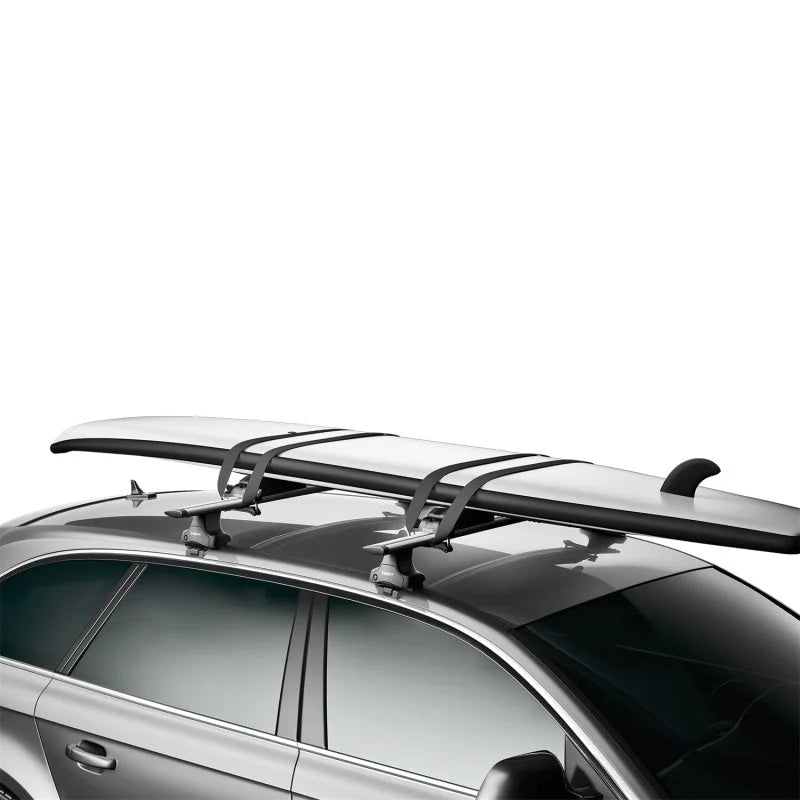 Thule Board Shuttle Surf & SUP Rack (Up to 2 Boards / Max 34in. Wide) - Gray - Side View