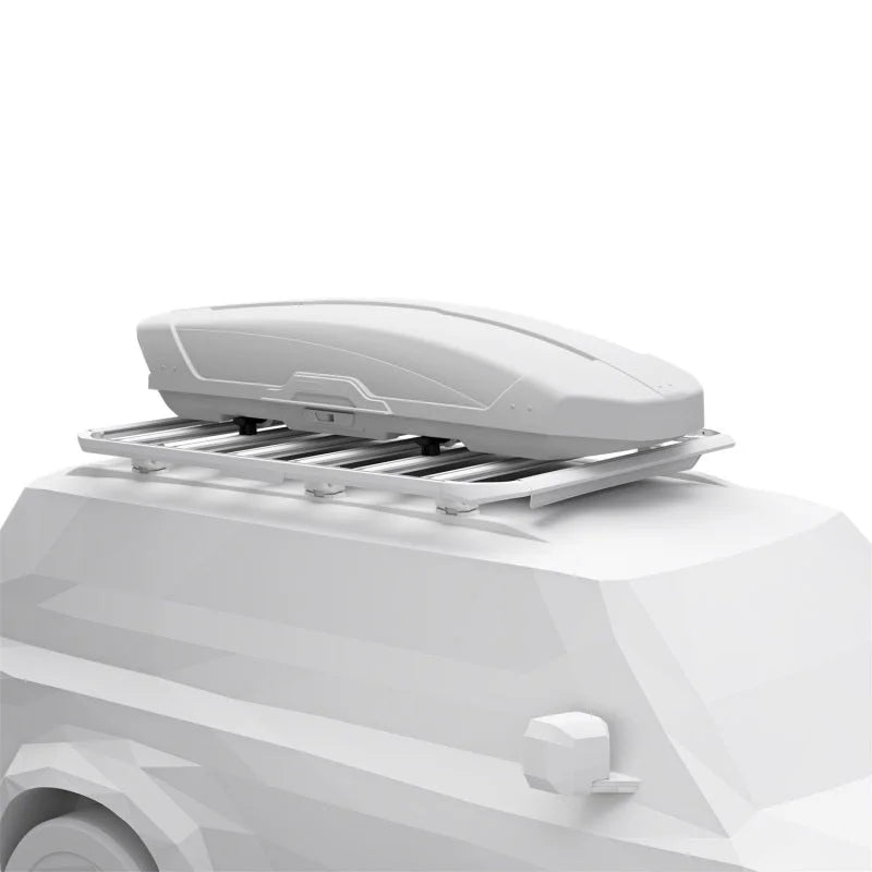 Thule Caprock Roof Platform Cargo Box Kit (Rails ONLY - Req. Caprock Platform) - Black - Side View