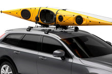 Load image into Gallery viewer, Thule Compass 4-in-1 Water Sport Roof Top Carrier (w/Integrated StrapCatch) - Black - Back View