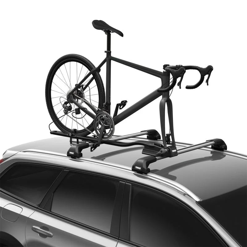 Thule FastRide Fork-Mount Roof Bike Rack (For Quick-Release Bikes/Adapter Req. for Thru-Axle) - Blk - Additional View 5