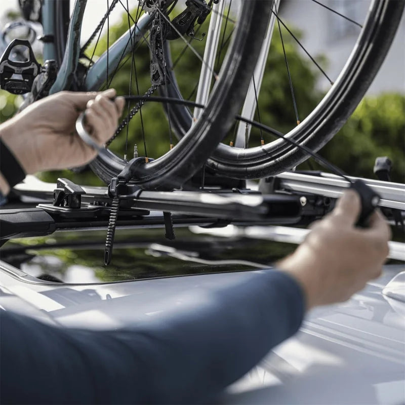 Thule FastRide Fork-Mount Roof Bike Rack (For Quick-Release Bikes/Adapter Req. for Thru-Axle) - Blk - Additional View 6