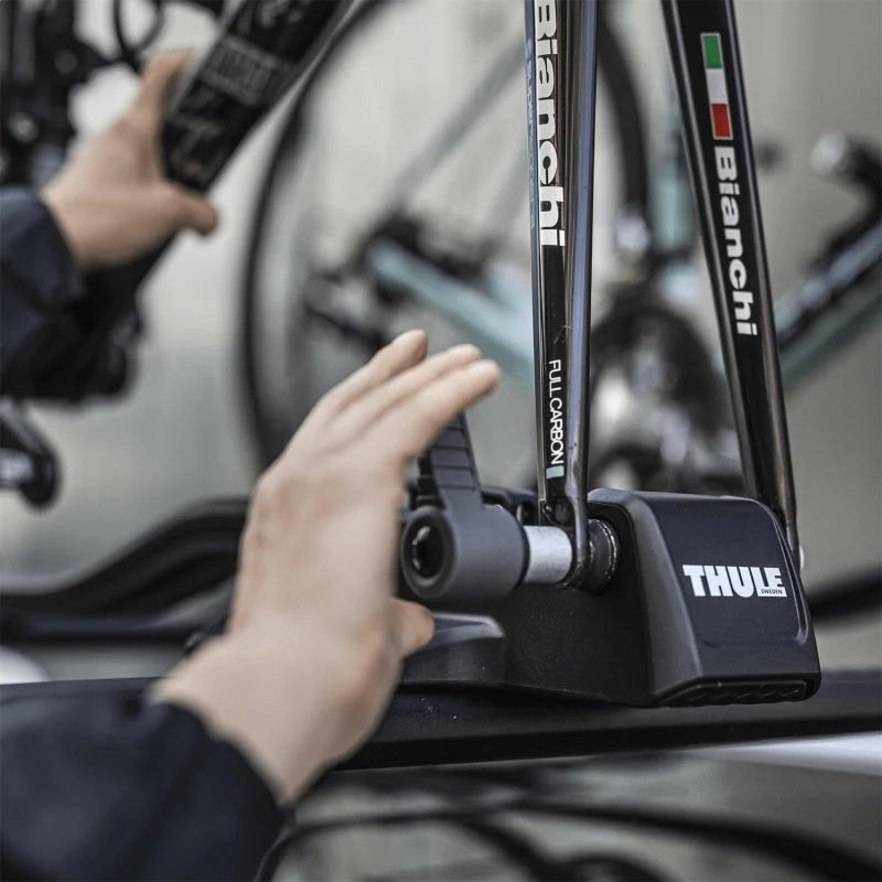 Thule FastRide Fork-Mount Roof Bike Rack (For Quick-Release Bikes/Adapter Req. for Thru-Axle) - Blk - Additional View 7