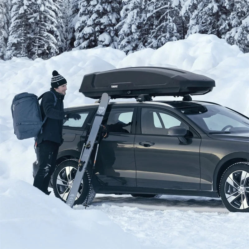 Thule Force XT Sport Roof Mounted Cargo Box - Black - Side View