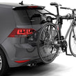 Load image into Gallery viewer, Thule Gateway Pro 2 Hanging-Style Trunk Bike Rack w/Anti-Sway Cages (Up to 2 Bikes) - Black - Side View