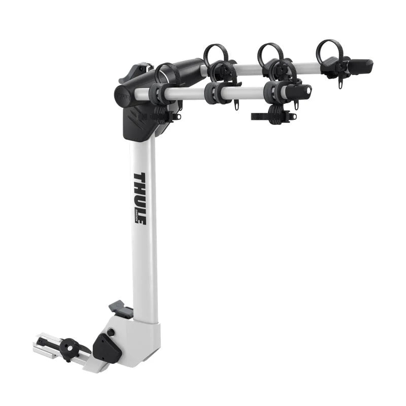 Thule Helium Pro 3 - Hanging Hitch Bike Rack w/HitchSwitch Tilt-Down (Up to 3 Bikes) - Silver - Side View
