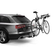 Load image into Gallery viewer, Thule Helium Pro 3 - Hanging Hitch Bike Rack w/HitchSwitch Tilt-Down (Up to 3 Bikes) - Silver - Installation View